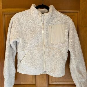 Athleta Cream Sherpa Jacket
